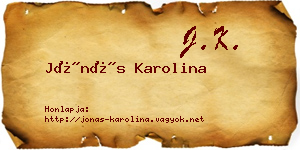 Jónás Karolina névjegykártya