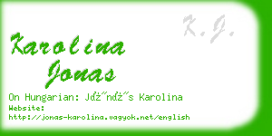 karolina jonas business card